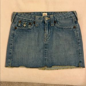 True Religion denim mini skirt